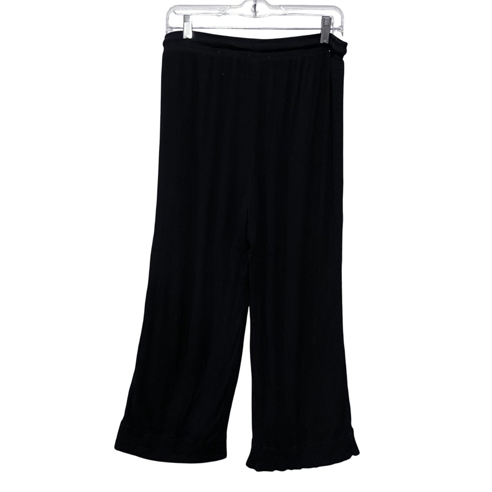 Z SUPPLY Black Wide Leg‎ Gauze Casual Elastic Waist Pants Women's Size Large
